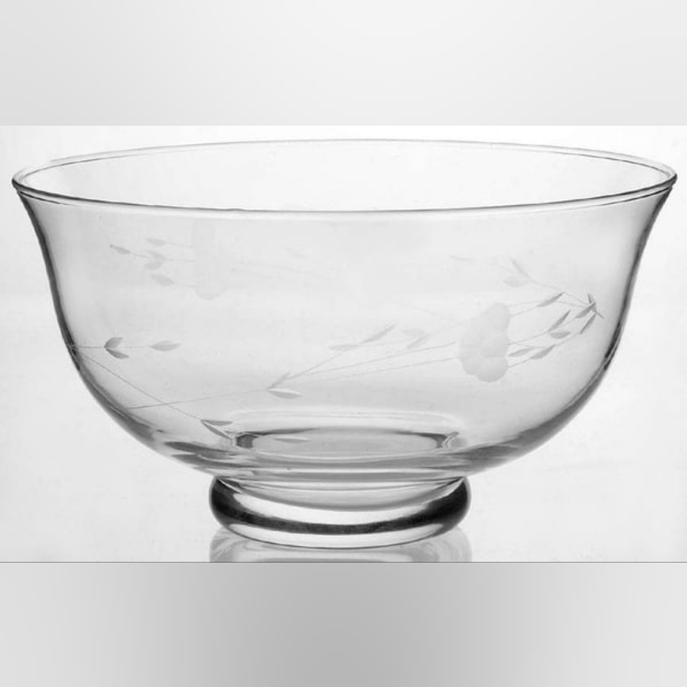 8" crystal etched Revere bowl, "Heritage" collection by Princess House NEW!